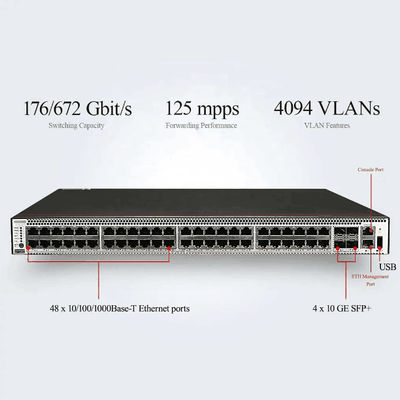 Cổng Ethernet 48*10/100/1000BASE-T và cổng SFP 4*10GE PoE Switch với chức năng LACP