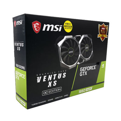 Chipset AMD MSI 1660 Thẻ Super GPU 6GB Thẻ đồ họa video 192 bit